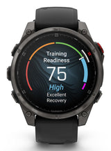Garmin fēnix 8 Pro 3,56 cm (1.4") AMOLED 47 mm Digital 454 x 454 pixel Berøringsskærm Grå Wi-Fi GPS (satellit)