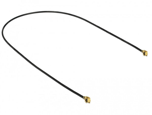 DeLOCK 89609 koaxial kabel 1.13 0,3 m MHF (I-PEX) Sort, Guld