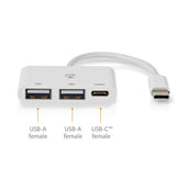 Nedis CCGB64785WT01 interface hub USB 2.0 Type-C 5000 Mbit/s Hvid