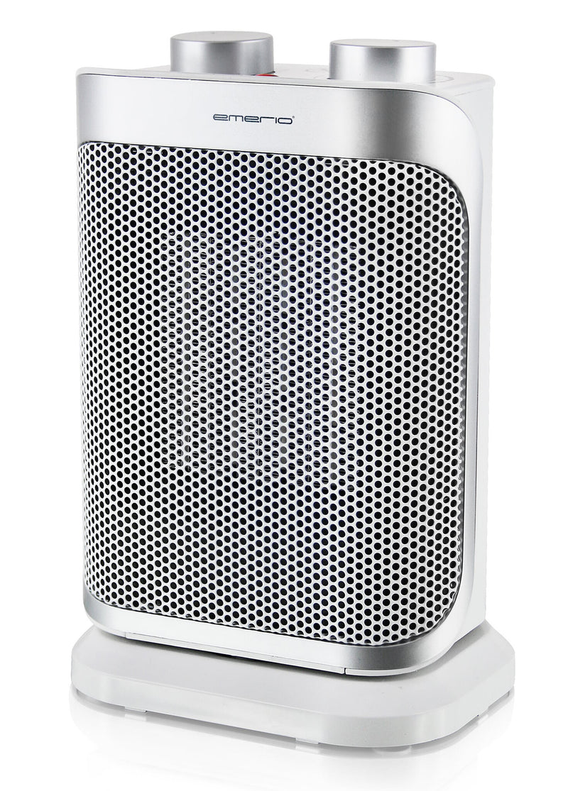 Emerio FH-110691.4 varmeapparat Indendørs Sølv, Hvid 1500 W Blæser med elektrisk områdevarmer