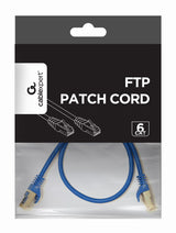 Gembird Patch Cord Cat.6 UTP 0.5m netværkskabel Blå 0,5 m Cat6 U/UTP (UTP)