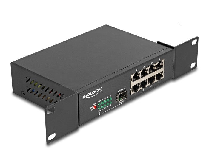 DeLOCK 88064 netværksswitch Ikke administreret Gigabit Ethernet (10/100/1000) Sort