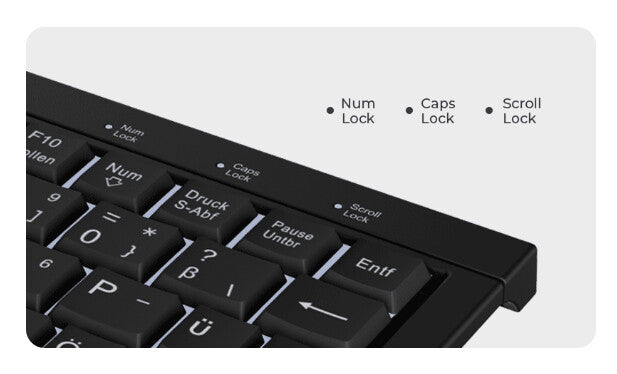 KeySonic KSK-3011ELC (DE) tastatur Hjem USB QWERTZ Tysk Sort