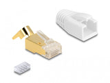 DeLOCK 67018 kabelsamler RJ45 Guld, Hvid