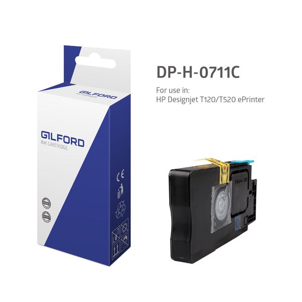 Gilford DP-H-0711C blækpatron 1 stk Kompatibel Blå