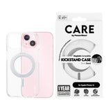 PanzerGlass CARE™ by ® Case Transparent m. Sølv Kickstand & MagSafe iPhone 15