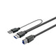 Vivolink PROUSB3AB3C-DUAL USB-kabel USB 3.2 Gen 1 (3.1 Gen 1) 3 m USB A USB B Sort
