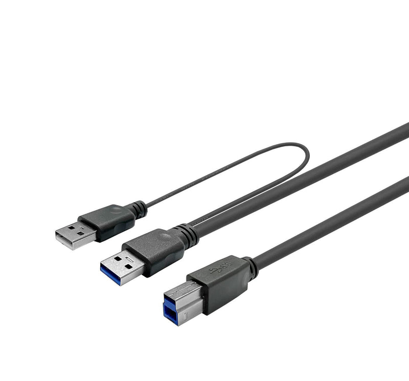 Vivolink PROUSB3AB3C-DUAL USB-kabel USB 3.2 Gen 1 (3.1 Gen 1) 3 m USB A USB B Sort