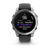 Garmin Fenix E 3,3 cm (1.3") AMOLED 47 mm Digital 416 x 416 pixel Berøringsskærm Rustfrit stål Wi-Fi GPS (satellit)