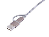 TROIKA CBL30/GY USB-kabel 1 m USB C USB C/Micro USB-A/Lightning Grå