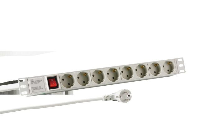 EFB Elektronik EK631DE.2GR stikdåse 2 m 8 AC stikkontakt(er) Indendørs Grå