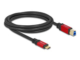 DeLOCK 80613 USB-kabel USB 3.2 Gen 1 (3.1 Gen 1) 2 m USB C USB B 5 Gbit/sek. Sort, Rød