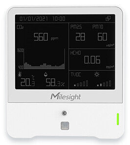 Milesight 9-in-1 IAQ Sensor Indendørs/udendørs Temperatur og luftfugtighedssensor Fritstående