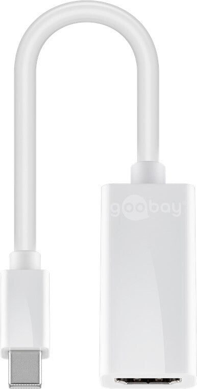 Goobay 51729 videokabel adapter 0,15 m Mini DisplayPort HDMI Type A (Standard) Hvid