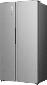 Hisense RS3P538NAIE side-by-side køle-fryseskab Fritstående 527 L Grå, Rustfrit stål