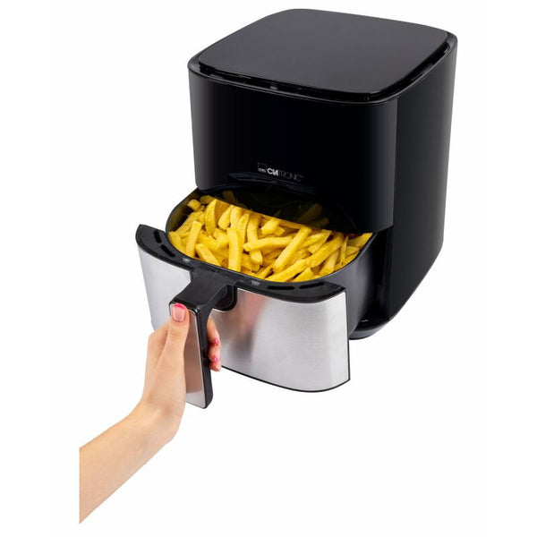 Clatronic FR 3782 H Enkelt 5 L Enkeltstående 1450 W Varmluftsteger Sort, Rustfrit stål