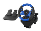 GENESIS Seaborg 350 Sort, Blå USB Rat + Pedaler Nintendo Switch, PC, PlayStation 4, Playstation 3, Xbox 360, Xbox One, Xbox Series S, Xbox Series X