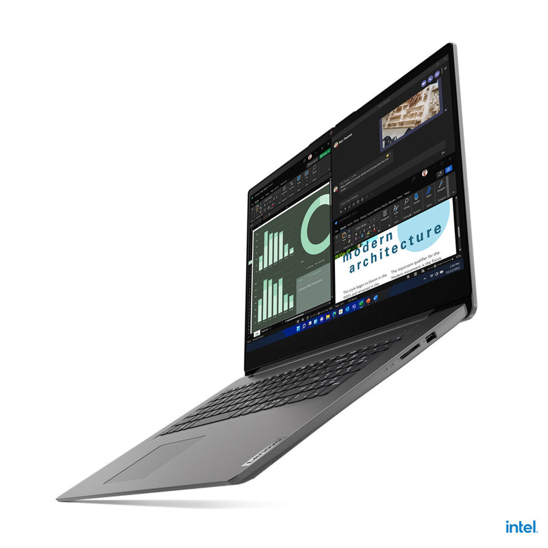 Lenovo V17 G4 IRU Intel® U U300 Laptop 43,9 cm (17.3") Fuld HD 8 GB DDR4-SDRAM 512 GB SSD Wi-Fi 6 (802.11ax) Windows 11 Home Grå Tysk