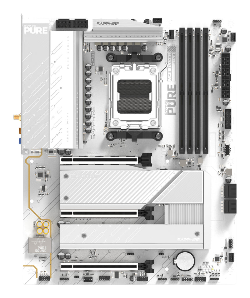 Sapphire PURE B850A WIFI 7 AMD B850 Sokkel AM5 ATX