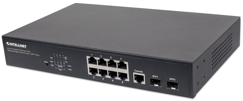 Intellinet 561167 netværksswitch Administreret Gigabit Ethernet (10/100/1000) Strøm over Ethernet (PoE) Sort