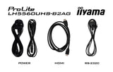 iiyama LH5560UHS-B2AG skilte display Digital A-tavle 138,7 cm (54.6") LED Wi-Fi 500 cd/m² 4K Ultra HD Sort Indbygget processer Android 11 24/7