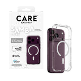 PanzerGlass CARE™ by ® Samba Case Transparent m. Hvid MagSafe iPhone 18 Pro | 17 Pro