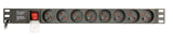 Gembird EG-PDU-014-FC14 strømforsyningsenhed (PDU) 8 AC stikkontakt(er) 1U Sort