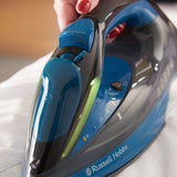 Russell Hobbs 27280-56 strygejern Dampstrygejern Keramisk strygesål 2400 W Sort, Blå