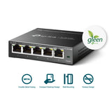TP-Link TL-SG105E(UN) netværksswitch Administreret L2 Gigabit Ethernet (10/100/1000) Sort