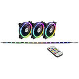 Inter-Tech RS-04 RGB Computerkabinet Ventilator 12 cm Sort