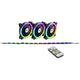 Inter-Tech RS-04 RGB Computerkabinet Ventilator 12 cm Sort