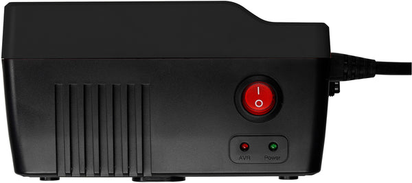 PowerWalker AVR 600 spændingsregulator 3 AC stikkontakt(er) Sort