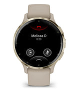 Garmin Venu 3S 3,05 cm (1.2") AMOLED 41 mm Digital 390 x 390 pixel Berøringsskærm Guld, Grå Wi-Fi GPS (satellit)