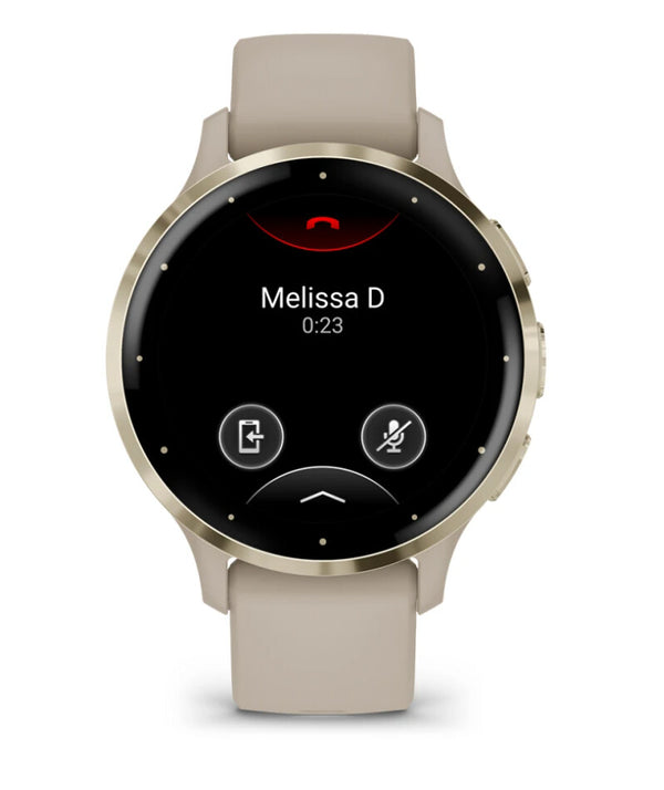 Garmin Venu 3S 3,05 cm (1.2") AMOLED 41 mm Digital 390 x 390 pixel Berøringsskærm Guld, Grå Wi-Fi GPS (satellit)