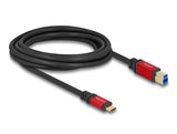 DeLOCK 80614 USB-kabel USB 3.2 Gen 1 (3.1 Gen 1) 3 m USB C USB B 5 Gbit/sek. Sort, Rød