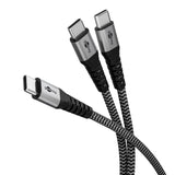 Goobay 75739 USB-kabel 1,5 m USB C 2 x USB C 0,48 Gbit/sek. 60 W Sort, Grå