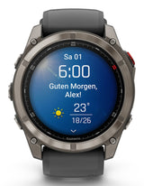 Garmin fēnix 8 Pro 3,56 cm (1.4") AMOLED 51 mm Digital 454 x 454 pixel Berøringsskærm Grafit, Titanium Wi-Fi GPS (satellit)