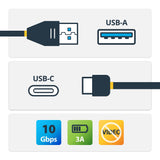 StarTech.com USB31AC1M USB-kabel USB 3.2 Gen 2 (3.1 Gen 2) 1 m USB A USB C 10 Gbit/sek. Sort