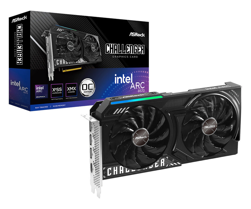 Asrock Challenger 90-GA5KZZ-00UANF grafikkort Intel Arc B570 10 GB GDDR6