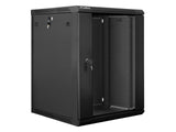 Lanberg WF01-6615-10B stativ 15U Vægmonteret stativ Sort