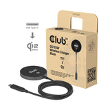 CLUB3D CAC-3027 oplader til mobil enhed Smartphone, Universel Sort DC Trådløs opladning Hurtig opladning Indendørs