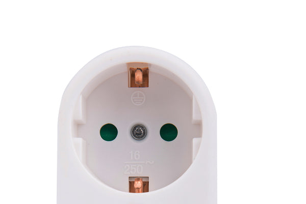Prokord D-KF-ZB-01/02B strømstik adapter Type F Hvid