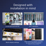 Sony FW-85BZ40L skilte display Digital fladpaneldisplay 2,16 m (85") LCD Wi-Fi 650 cd/m² 4K Ultra HD Sort Android 24/7
