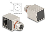 DeLOCK 60088 kabel kønsskifter M12 RJ45 Sort, Metallic