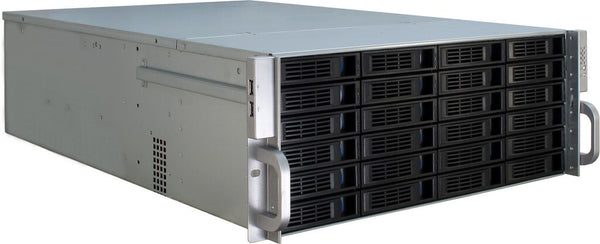 Inter-Tech 4U-4424 Stativ Sort, Sølv