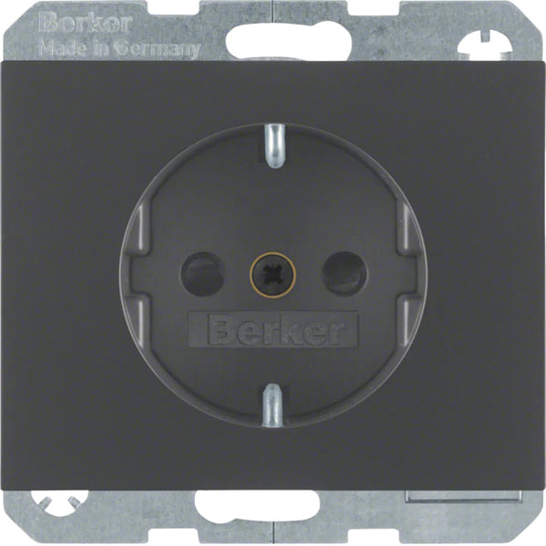 Berker 47357006 stikkontakt Type F Sort
