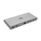 Tripp Lite U442-DOCK4-INT dockingstation Ledningsført USB 3.2 Gen 2 (3.1 Gen 2) Type-C Grå
