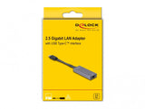 DeLOCK 66248 kabel kønsskifter RJ-45 USB C Grå
