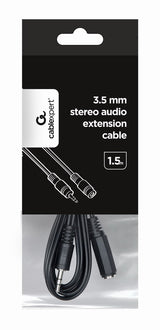 Gembird 1.5 m, 3.5mm/3.5mm, M/F lydkabel 1,5 m Sort