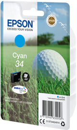 Epson Golf ball 34 golfbold DURABrite Ultra enkeltpakke cyan blæk